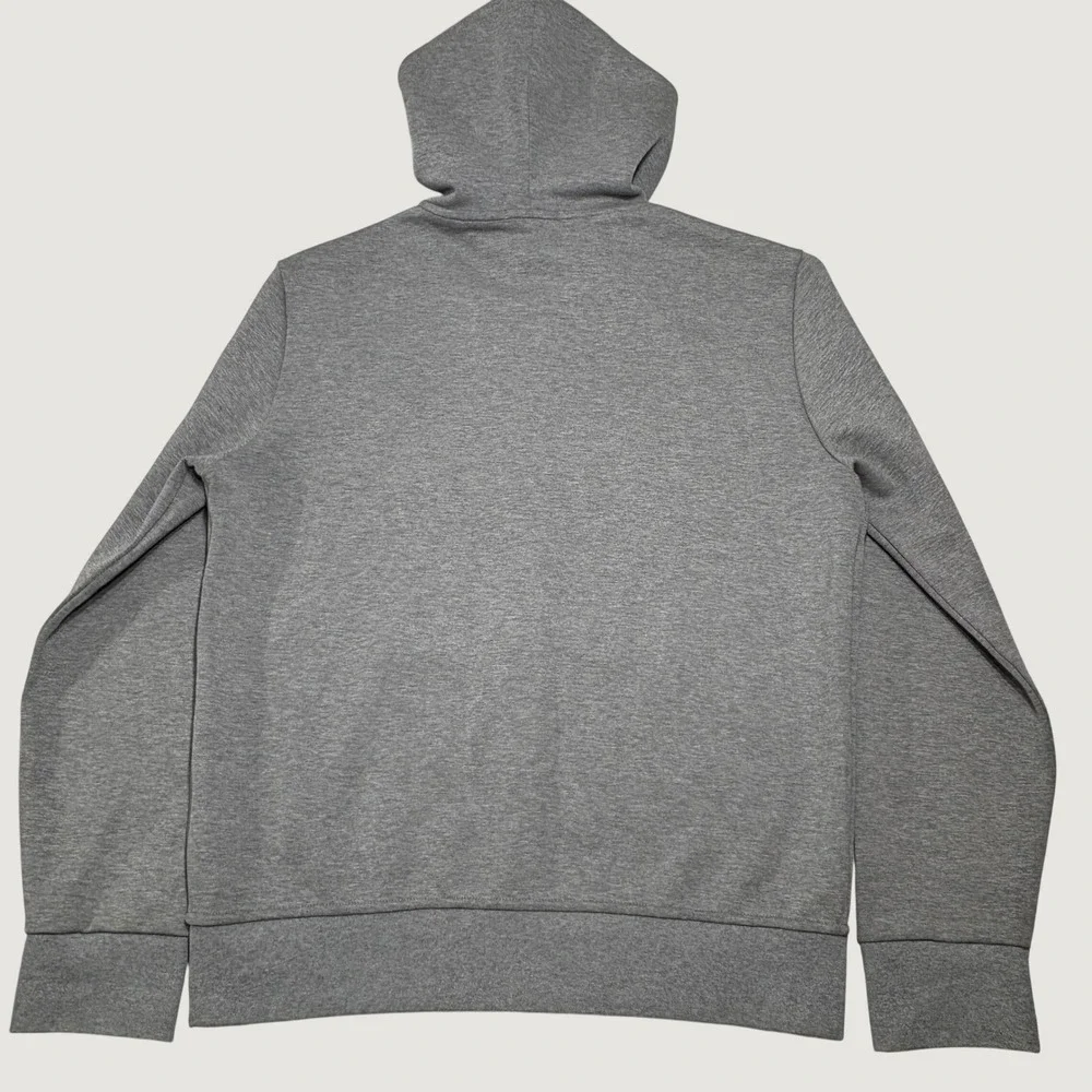 Polo Ralph Lauren Full Zip Hoodie Mens M Gray Double Knit Pony Logo Sweatshirt